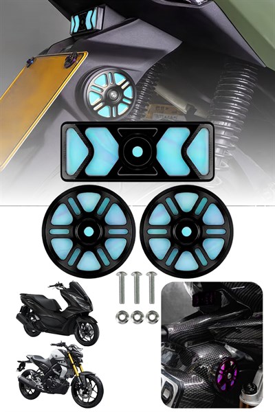 Universal Motosiklet Kedi Gözü Reflektör Seti Cnc Siyah