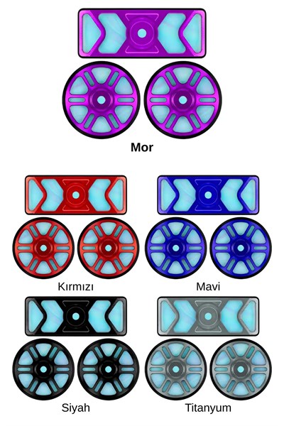 Universal Motosiklet Kedi Gözü Reflektör Seti Cnc Mor