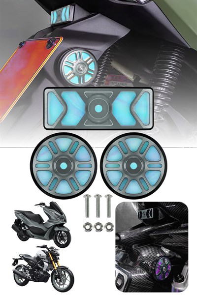 Universal Motosiklet Kedi Gözü Reflektör Seti Cnc Titanyum