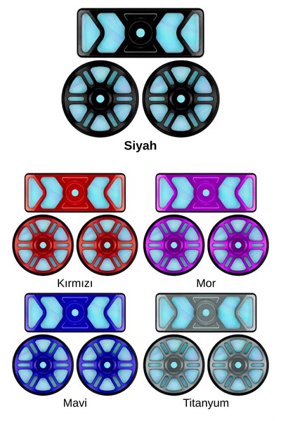Universal Motosiklet Kedi Gözü Reflektör Seti Cnc Siyah