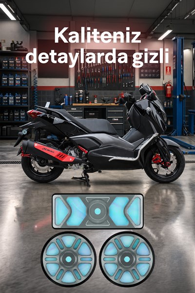 Universal Motosiklet Kedi Gözü Reflektör Seti Cnc Titanyum