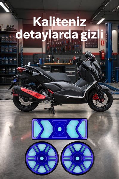Universal Motosiklet Kedi Gözü Reflektör Seti Cnc Mavi