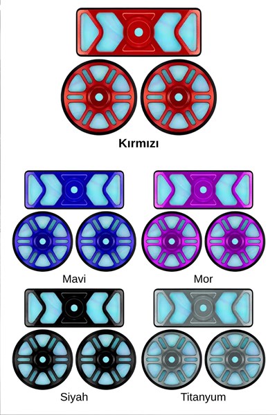 Universal Motosiklet Kedi Gözü Reflektör Seti Cnc Kırmızı
