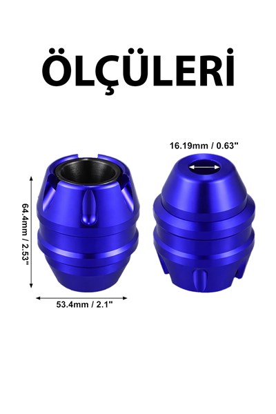 Universal Motosiklet Mil Koruma Takozu Cnc Mavi