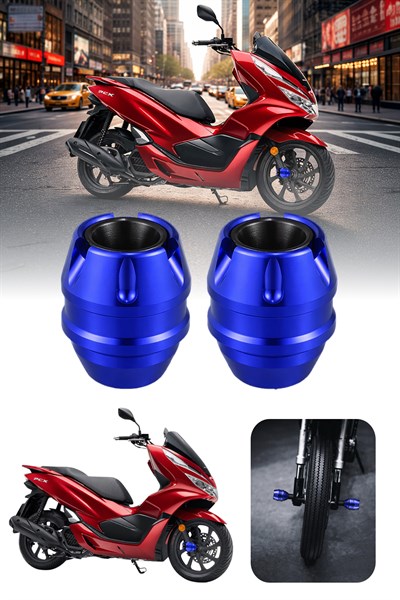 Universal Motosiklet Mil Koruma Takozu Cnc Mavi