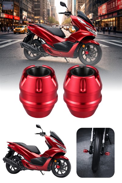 Universal Motosiklet Mil Koruma Takozu Cnc Kırmızı