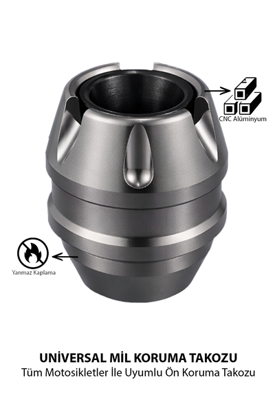 Universal Motosiklet Mil Koruma Takozu Cnc Titanyum