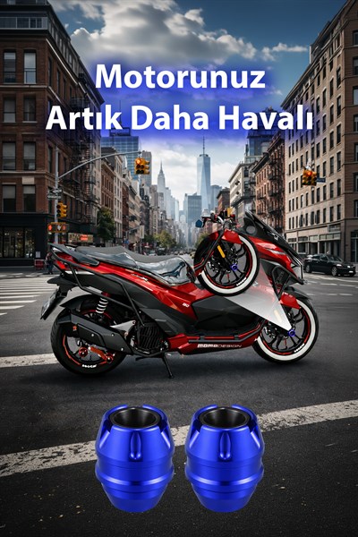 Universal Motosiklet Mil Koruma Takozu Cnc Mavi