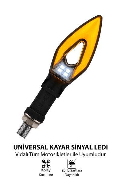Universal Sinyal Ledi Çift Renk Led Vidalı | Tüm Motosikletler İle Uyumlu