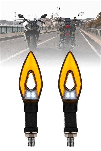 Universal Sinyal Ledi Çift Renk Led Vidalı | Tüm Motosikletler İle Uyumlu