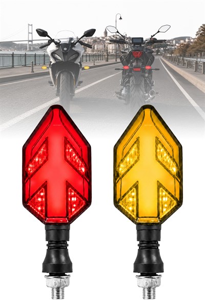 Universal Sinyal Ledi Çift Renk Ok Kasa Vidalı | Tüm Motosikletler İle Uyumlu