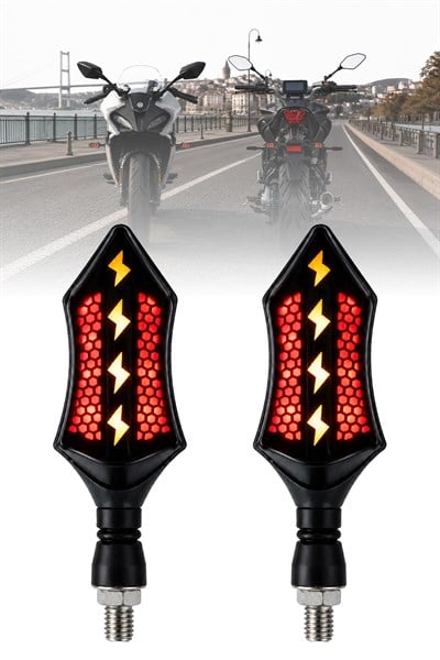 Universal Sinyal Ledi Çift Renk Şişmek Kasa Vidalı | Tüm Motosikletler İle Uyumlu