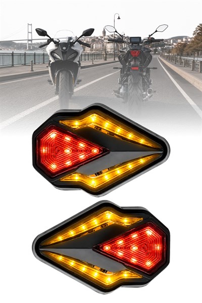 Universal Sinyal Ledi Gömme Kayar Led Tek Renk | Tüm Motosikletler İle Uyumlu