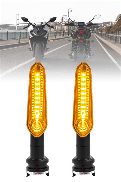 Universal Sinyal Ledi Kayar Led Tek Renk | Tüm Motosikletler İle Uyumlu