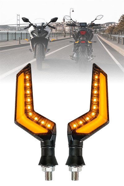 Universal Sinyal Ledi L Kasa Kayar Led Vidalı | Tüm Motosikletler İle Uyumlu