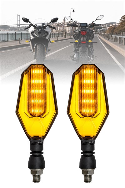 Universal Sinyal Ledi Petek Model Tek Renk Vidalı | Tüm Motosikletler İle Uyumlu
