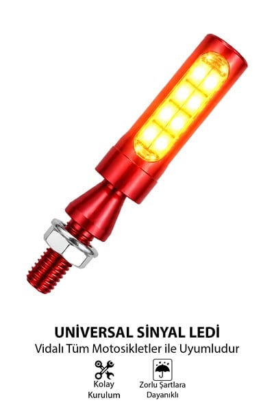 Universal Sinyal Ledi Süper Led Tek Renk Cnc Kasa | Tüm Motosikletler İle Uyumlu