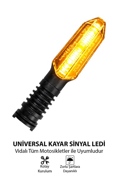 Universal Sinyal Ledi Tek Renk | Tüm Motosikletler İle Uyumlu