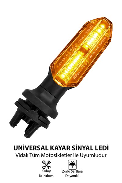 Universal Sinyal Ledi Tek Renk | Tüm Motosikletler İle Uyumlu