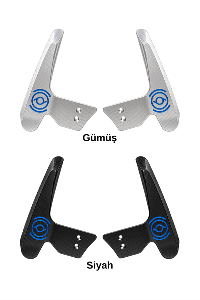 Vespa GTS / GTV / Sprint Modelleri İle Uyumlu Artçı Tutamaç Cnc Gümüş