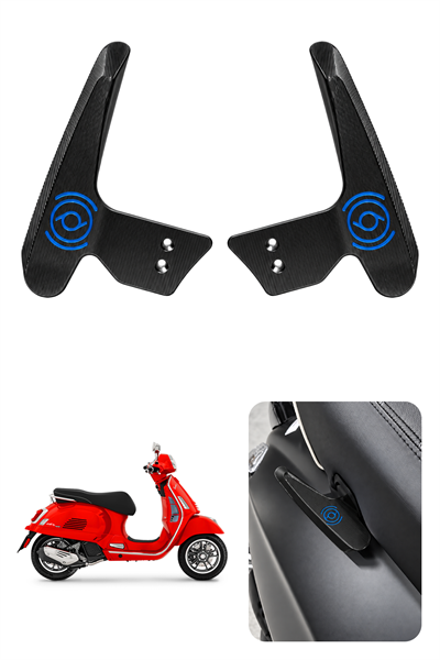Vespa GTS / GTV / Sprint Modelleri İle Uyumlu Artçı Tutamaç Cnc Siyah