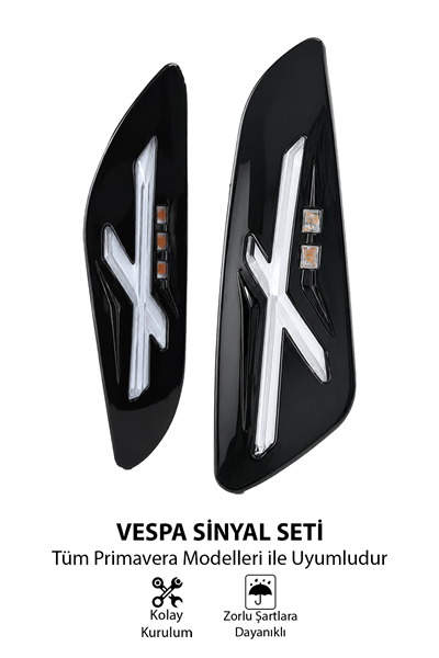 Vespa Primavera Led 4lü Sinyal Seti Siyah