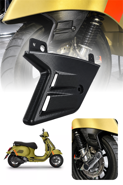 Vespa Uyumlu Amortisör Koruma Kapağı GTS Cnc Siyah