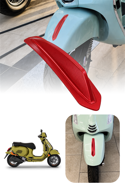 Vespa Uyumlu Çamurluk Rüzgarlığıt Primavera Cnc Kırmızı
