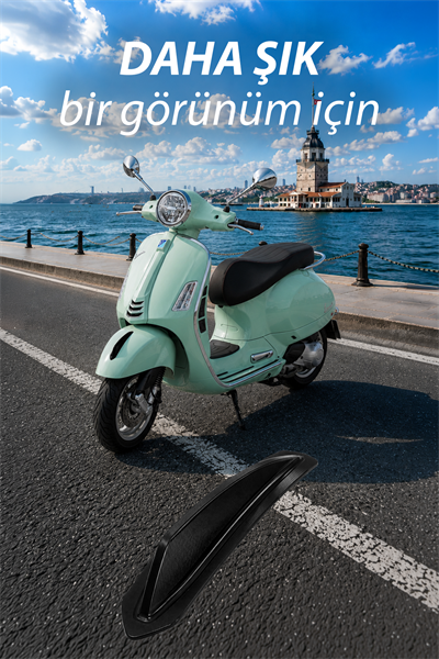 Vespa Uyumlu Çamurluk Rüzgarlığıt Primavera Cnc Siyah