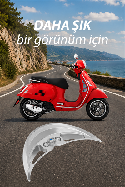 Vespa Uyumlu Ducktail Arka Spoiler Cnc Gümüş