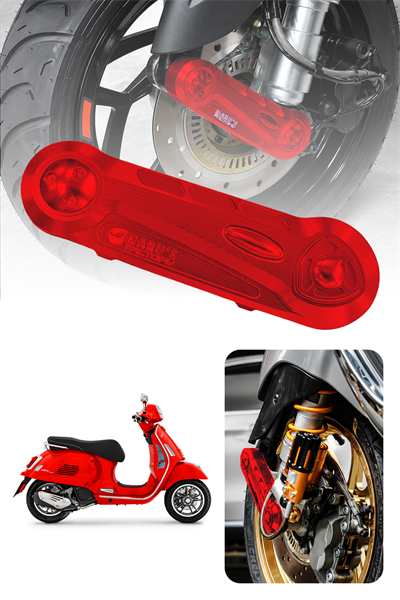 Vespa Uyumlu Frem Koruma Kapağı GTS 300 Sprint 150 Primavera 150 Cnc Kırmızı