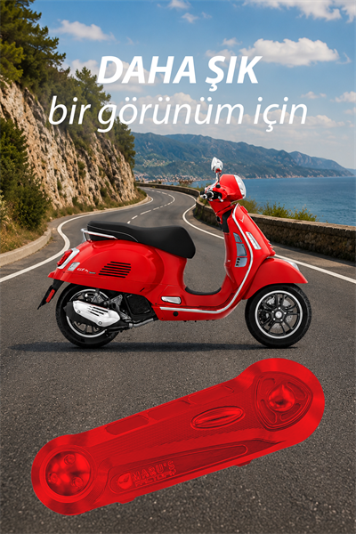 Vespa Uyumlu Frem Koruma Kapağı GTS 300 Sprint 150 Primavera 150 Cnc Kırmızı