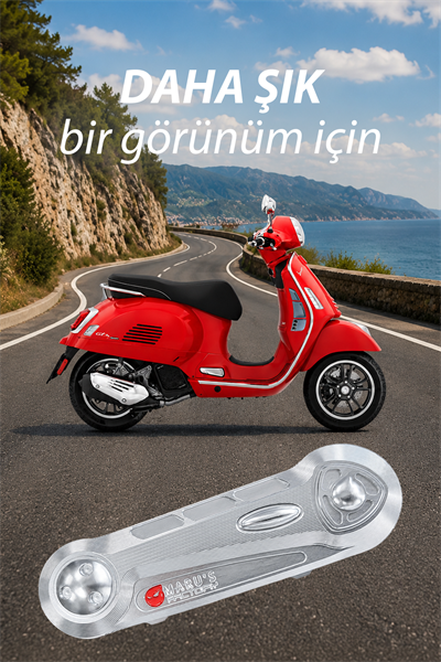Vespa Uyumlu Frem Koruma Kapağı GTS 300 Sprint 150 Primavera 150 Cnc Gümüş