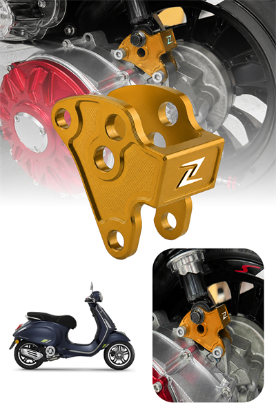 Vespa Uyumlu Motor Bağlantı Aparatı Cnc Gold