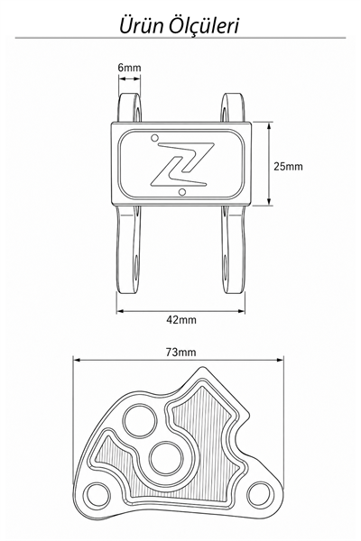 Vespa Uyumlu Motor Bağlantı Aparatı Cnc Kırmızı