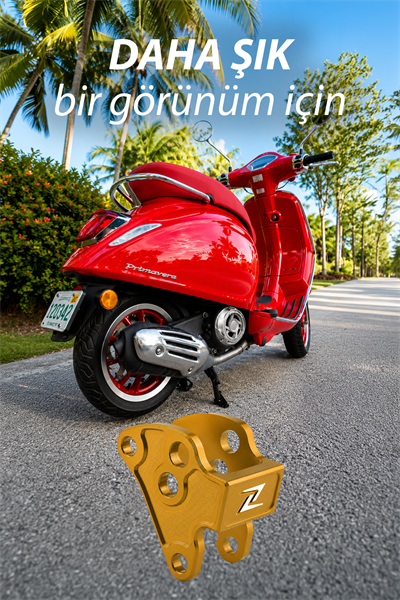 Vespa Uyumlu Motor Bağlantı Aparatı Cnc Gold