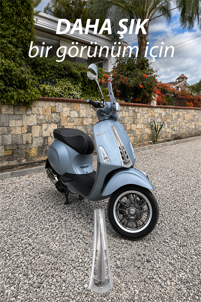 Vespa Uyumlu Ön Kravat Primavera Cnc Gümüş