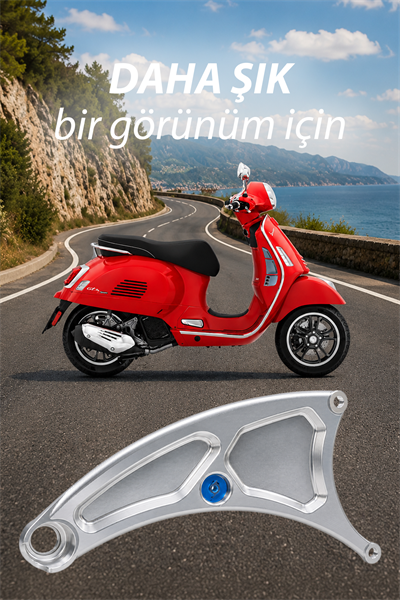 Vespa Uyumlu Salıncak Kolu Spirnt Primavera Cnc Gümüş