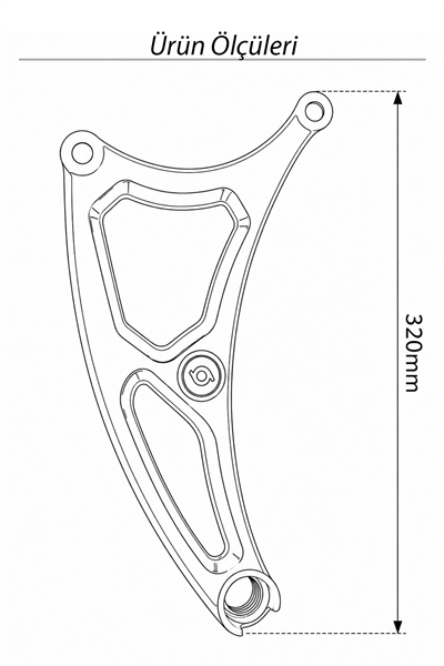 Vespa Uyumlu Salıncak Kolu Spirnt Primavera Cnc Gümüş