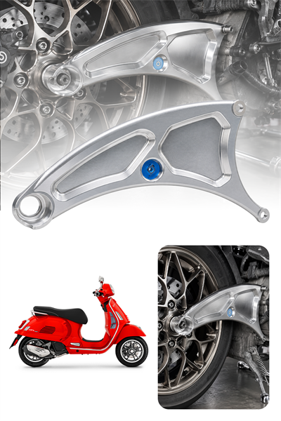 Vespa Uyumlu Salıncak Kolu Spirnt Primavera Cnc Gümüş