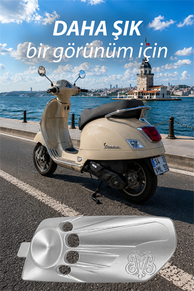 Vespa Uyumlu Varyatör Hava Girş Kapağı GTS GTV Cnc Gümüş