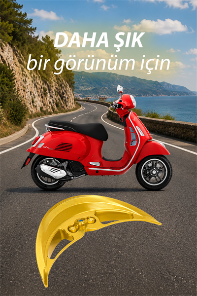 Vespa Uyumlu Ducktail Arka Spoiler Cnc Gold