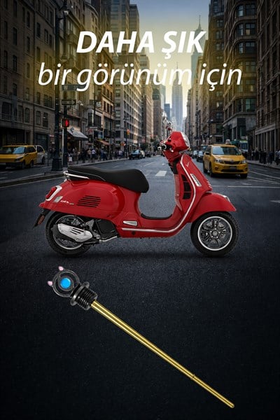 Vespa Uyumlu Yağ Çubuğu 2014-2026 Cnc Siyah
