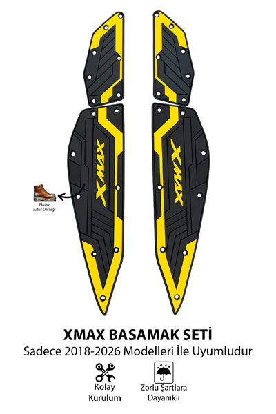 Yamaha Xmax Uyumlu Basamak Seti 2018-2026 Silikon Gold