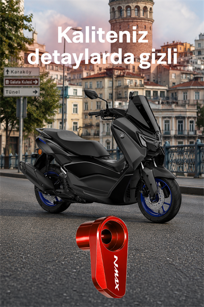 Yamaha Nmax Uyumlu Abs Sensör Koruma 2021-2026 Cnc Kırmızı