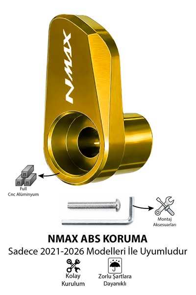 Yamaha Nmax Uyumlu Abs Sensör Koruma 2021-2026 Cnc Gold