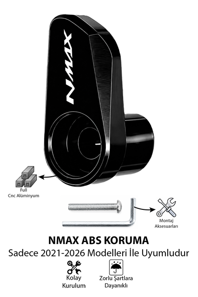 Yamaha Nmax Uyumlu Abs Sensör Koruma 2021-2026 Cnc Siyah