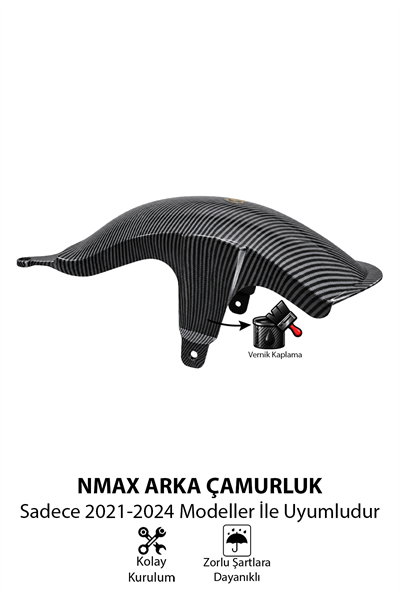 Yamaha Nmax Uyumlu Arka Çamurluk 2021-2024 Karbon Desen