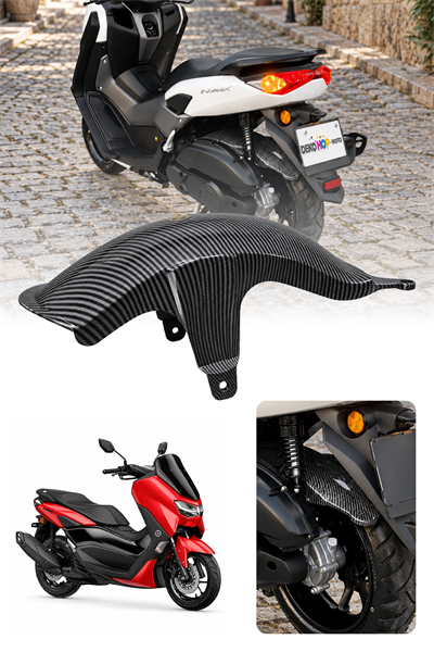 Yamaha Nmax Uyumlu Arka Çamurluk 2021-2024 Karbon Desen