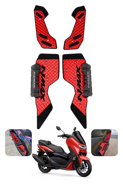 Yamaha Nmax Uyumlu Basamak Seti 2025-2026 Cnc Kırmızı